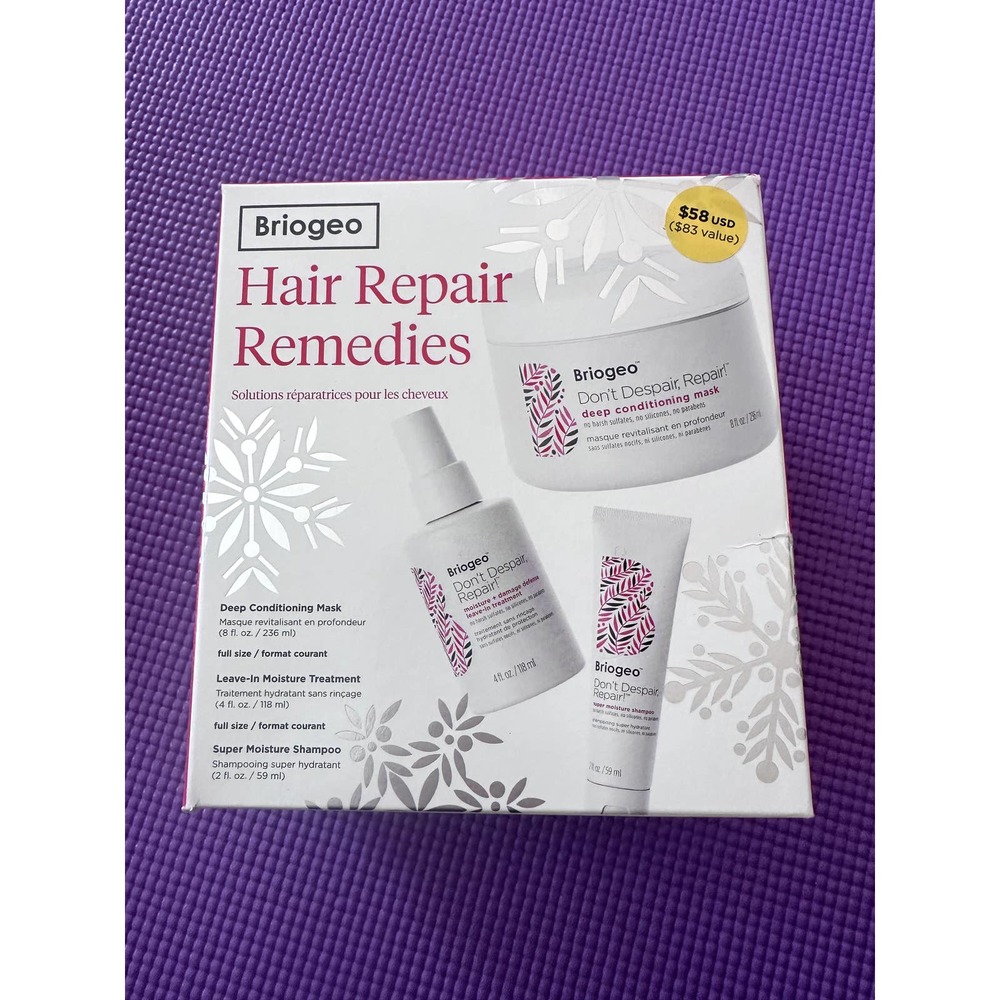 Briogeo Set Hair Repair Remedies NEW: mask, treatment, shampoo conditioner